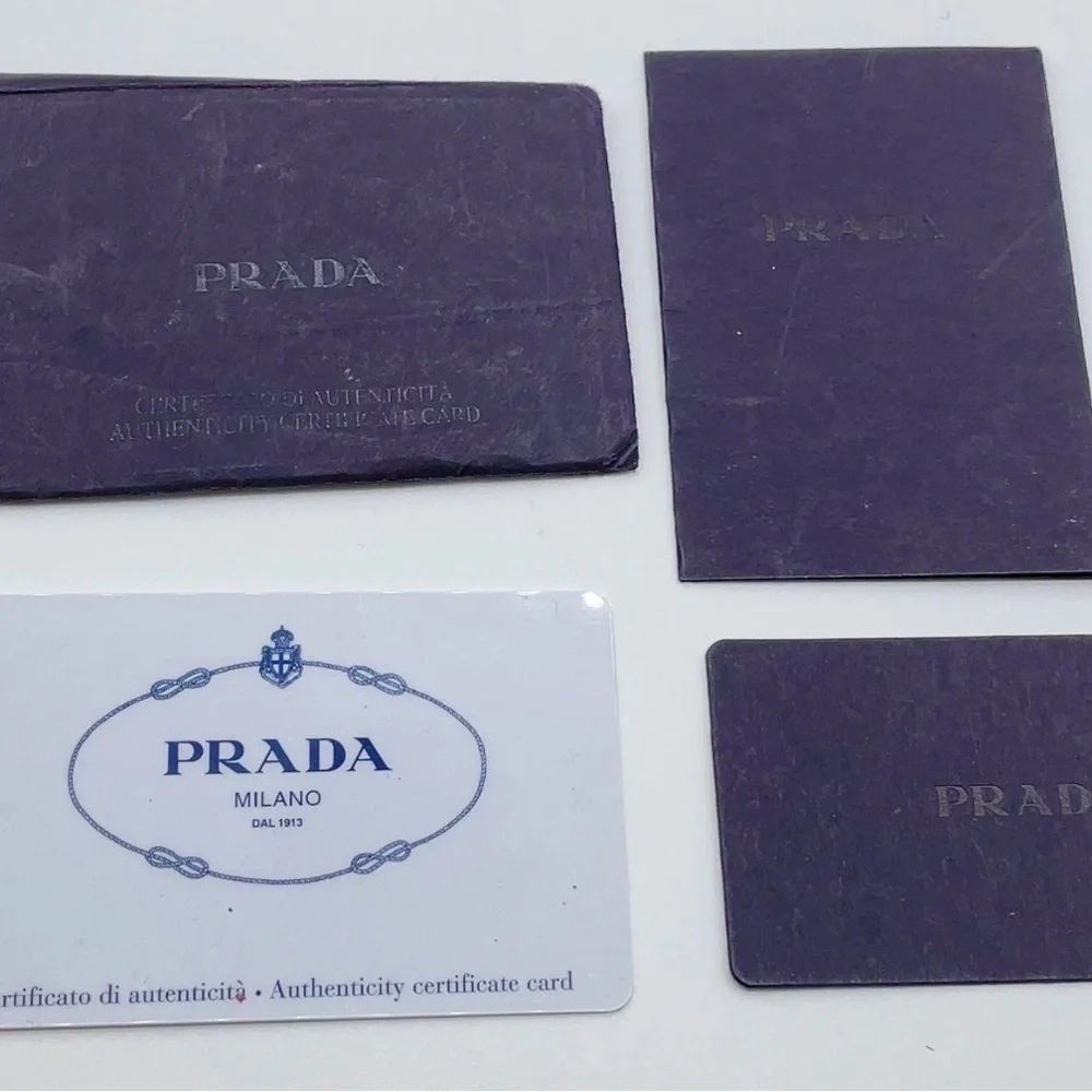 Authentic Prada Saffiano Nylon Gray Tote Bag W/C